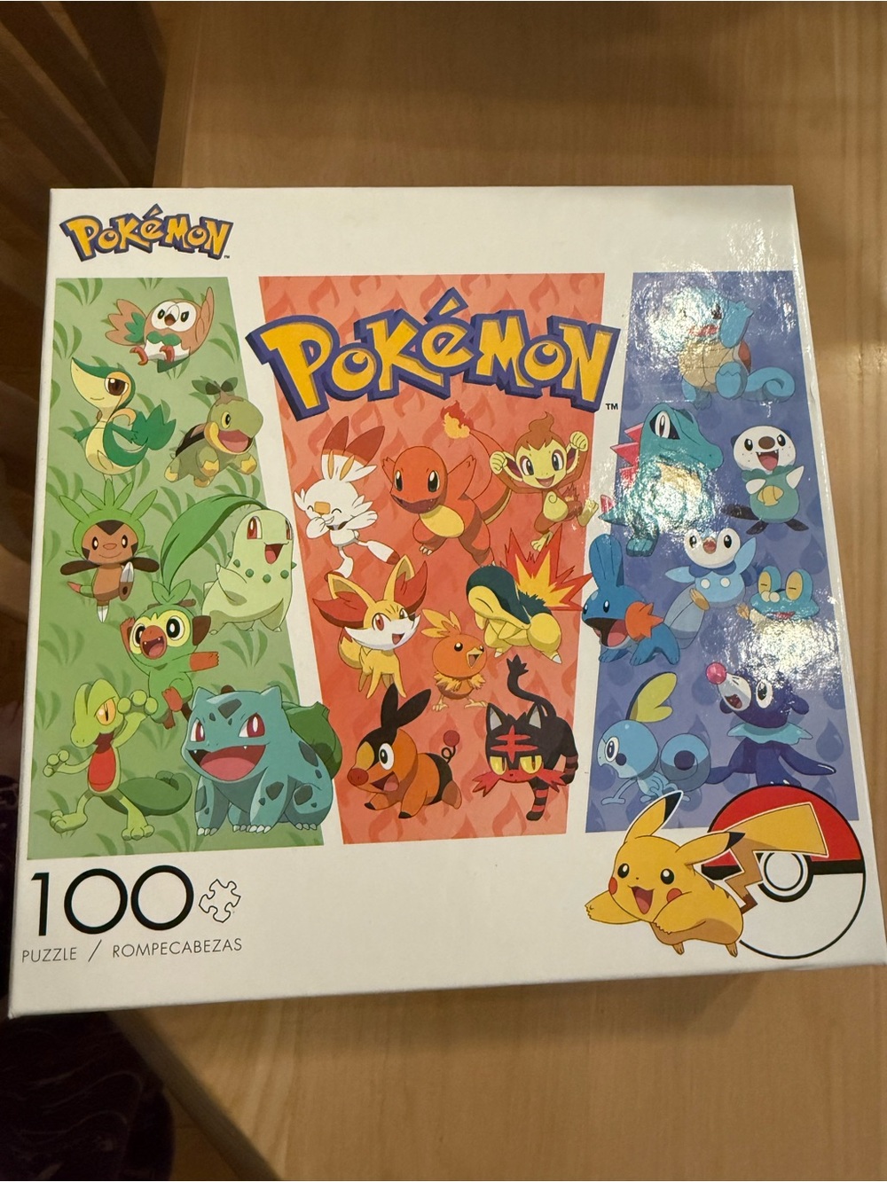 Pokémon 100-Piece Puzzle Box - Colorful Starter Pokémon